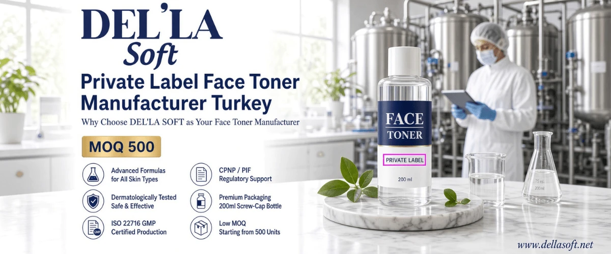 Private Label Face Toner Manufacturer Turkey | MOQ 500