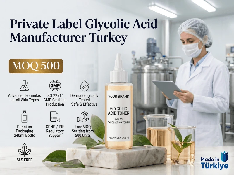 Private Label-Produttore di Tonico Acido Glicolico